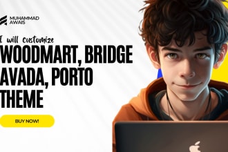 customize woodmart avada bridge the7 porto theme