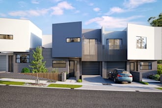 create photo realistic exterior and landscape