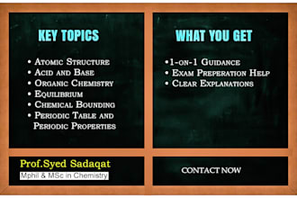 expert online chemistry tutor for school and college students