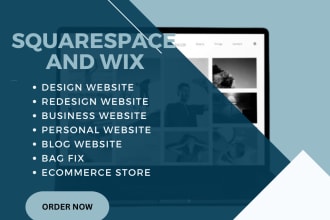 design and redesign professional wix and squarespace website