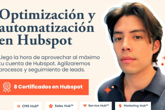create automations, reports, campaign setup in hubspot