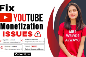 fix youtube monetization issues, reused content, adsense problems