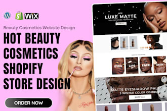 design cosmetics shopify store matte lipstick store beauty dropshipping website