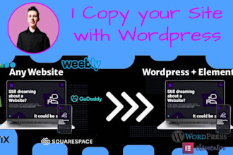move your website to wordpress with elementor