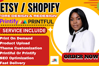 redesign shopify shine on etsy printiful printify gelato pod shopify seo store