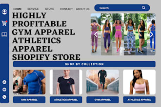 design gym fitness apparel shopify store athletics apparel dropshipping website