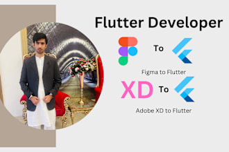develop mobile apps with flutter and figma, xd to flutter