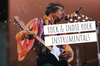 create custom rock and indie rock instrumental