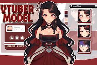 draw your anime character avatar model for vtuber and live2d ready to rig