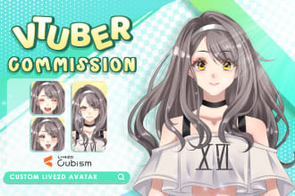 draw your anime character avatar model for vtuber and live2d ready to rig