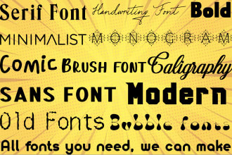 create an original font from your idea