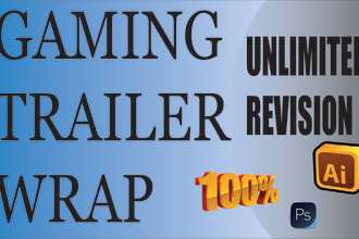 do outstanding pickup truck, semi truck, gaming trailer wrap design