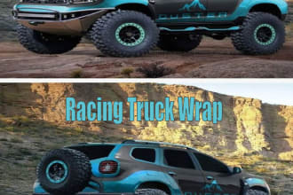 create a professional racing car wraps design