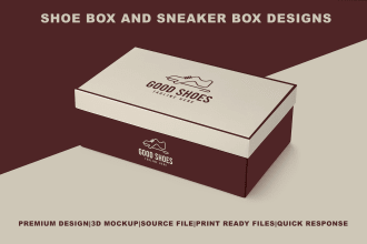 create shoes or sneaker box design for your brand