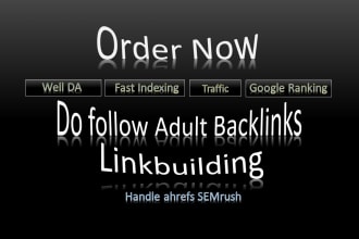 create adultity unique monthly backlinks seo for europe, USA websites