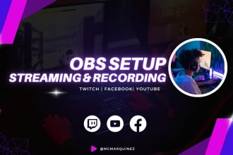 setup or configure obs studio for live streaming recording