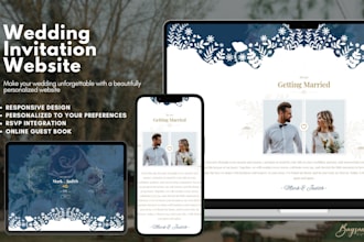 create a custom digital wedding invitation website