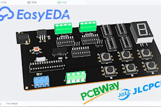 design pcb layout on easyeda kicad, altium, proteus software