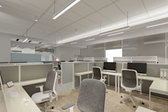 design and 3d render for your office room in 72 hours