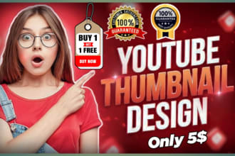 design attractive youtube thumbnail in 2 hours