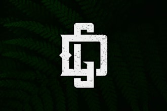 make a luxury monogram initial business logo with branding