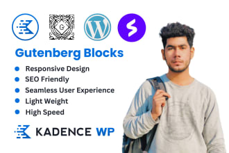 build website with kadence using gutenberg, spectra, blocks