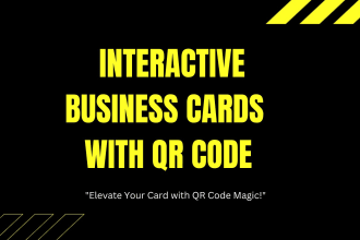 design interactive visiting or business cards with qr code