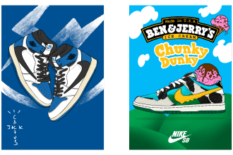 draw sneaker art and posters illustration