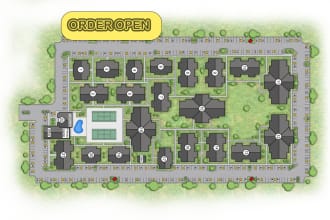 draw and render site plan, plot plan, subdivision plan