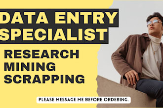 be your data entry specialist for 2 hours