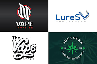 do creative cannabis, vape, cbd, marijuana and medical logo