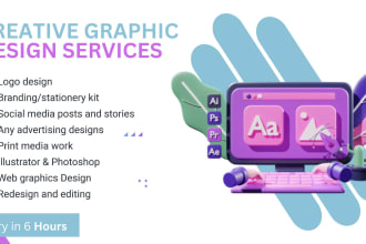 do  graphic designing  in photoshop and illustrator