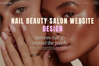 design stunning nail shopify store nail salon website beauty salon website