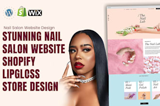 design stunning nail shopify store nail salon website beauty salon website