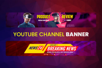 design professional youtube channel banner