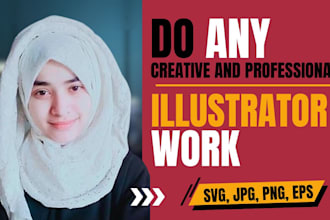 do anything on adobe illustrator logo, redrawn image, vector art, illustration