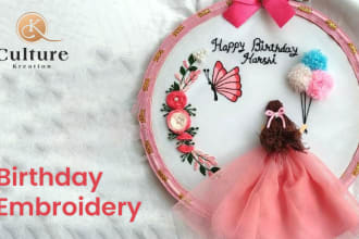 hand embroider any design according to your brief