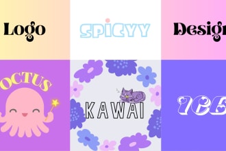 design cute kawaii logo for you