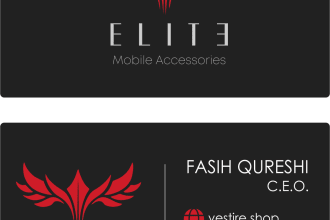 do a professional modern minimalist luxury business card or visiting card design