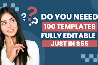 provide you 100 social media canva templates bundle according to your niche