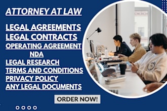 write legal agreement, contracts, documents, lawsuit, motion, privacy policy