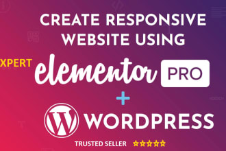 design or redesign wordpress website with elementor pro