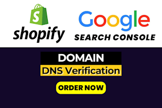 shopify domain dns verification in google search console
