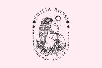 design hand drawn minimalist feminine line art  logo design