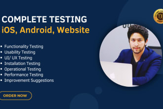 do QA testing of your ios, android apps and websites