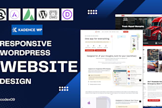design kadence, generatepress, astra pro, avada, divi website from scratch