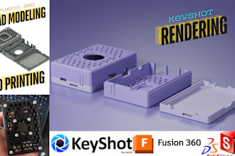 3d logo creation on fusion 360, product design and rendering