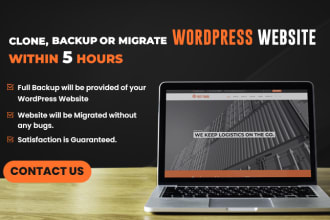 do backup and migrate of your wordpress site within 5 hours