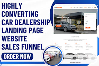 design car dealership landing page auto finance website car finance lead funnel