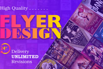 design creative party flyer, corporate flyer, food flyer, church flyer
